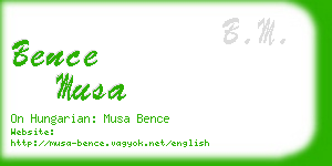bence musa business card